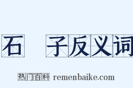 石樴子反义词是什么意思的图片